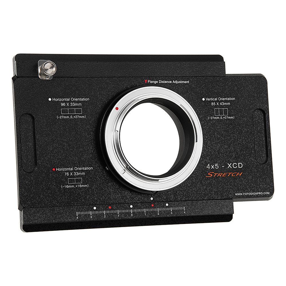 Fotodiox Pro Lens Adapter - Hasselblad XCD Mount Mirrorless Cameras to Large Format 4x5 View Cameras with a Graflok Rear Standard - Shift / Stitch Adapter