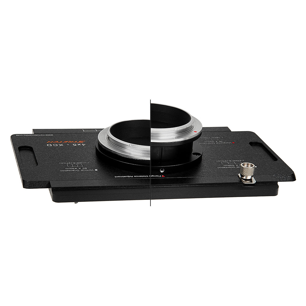 Fotodiox Pro Lens Adapter - Hasselblad XCD Mount Mirrorless Cameras to Large Format 4x5 View Cameras with a Graflok Rear Standard - Shift / Stitch Adapter