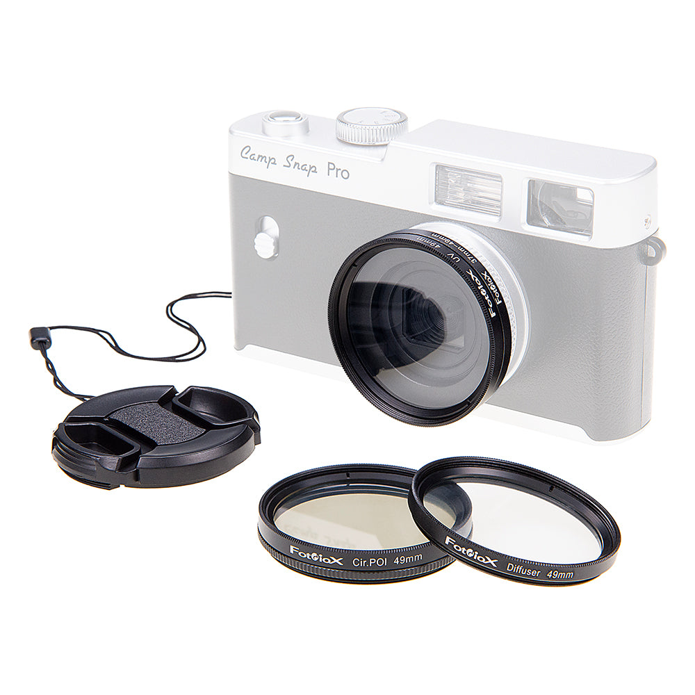 Starter Set for Camp Snap Pro - Step-Up Ring & Inner Pinch Lens Cap with Optional Add-on Filter Kit