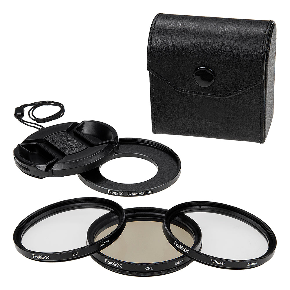 Starter Set for Camp Snap Pro - Step-Up Ring & Inner Pinch Lens Cap with Optional Add-on Filter Kit