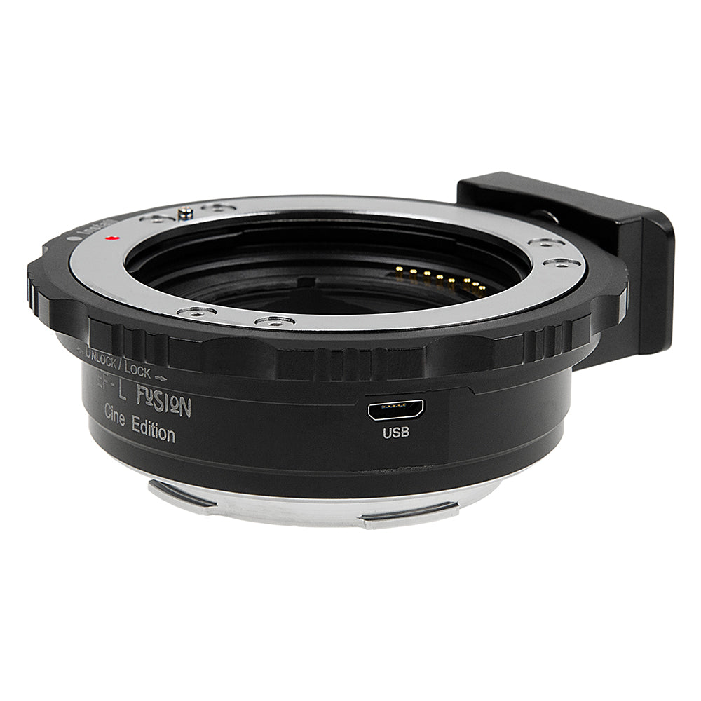 Fotodiox Pro Fusion Smart AF Cine Edition Lens Adapter - Compatible with Canon EOS (EF / EF-S) D/SLR Lenses to Select L-Mount Alliance Mirrorless Cameras with Automated Functions, Breech-Lock Mounting & USB Upgradeable Port