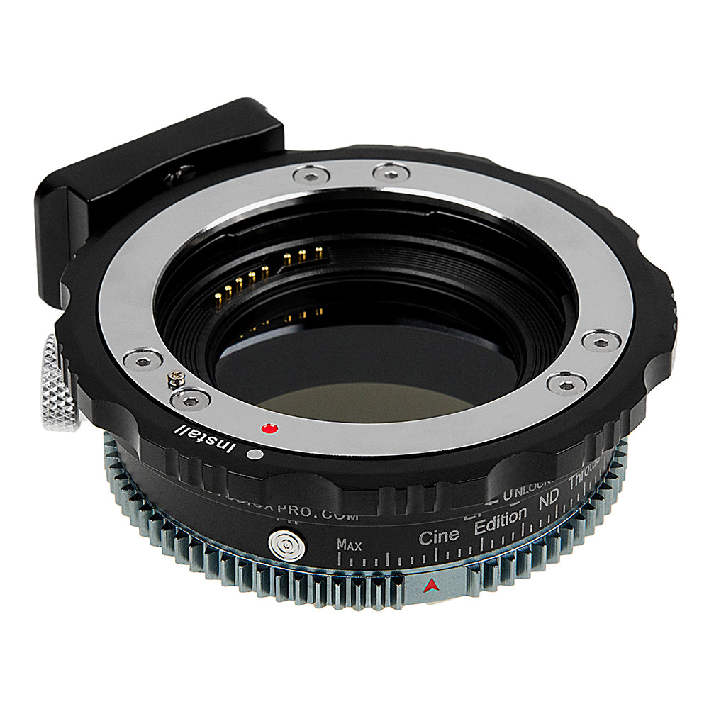 Vizelex ND Throttle Fusion Smart AF Cine Edition Lens Adapter - Compatible with Canon EF/EF-S Lens to Select L-Mount Alliance Cameras with Auto Functions, Vari-ND Filter (2 to 8 Stops) & Positive-Lock EF Mount