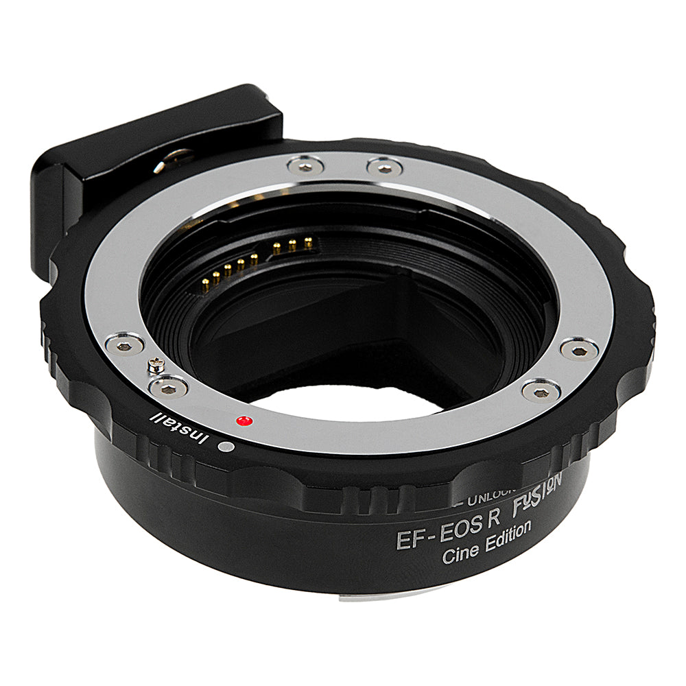 Fotodiox Pro Fusion Smart AF Cine Edition Lens Adapter - Compatible with Canon EOS (EF / EF-S) D/SLR Lenses to Canon RF Mount Mirrorless Cameras with Automated Functions, Beach Lock Mounting & USB Upgradeable Port