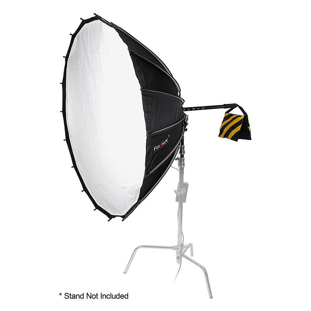 Fotodiox DLX Parabolic Focusing Softbox w/ Elinchrom Speedring - Focusable & Quick Collapsible Softbox / Silver Reflective Umbrella Interior w/ Double Diffusion Panels & Grid