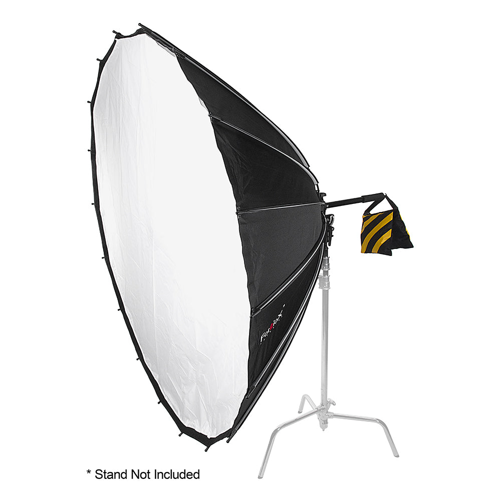 Fotodiox DLX Parabolic Focusing Softbox w/ Bowens Speedring - Focusable & Quick Collapsible Softbox / Silver Reflective Umbrella Interior w/ Double Diffusion Panels & Grid
