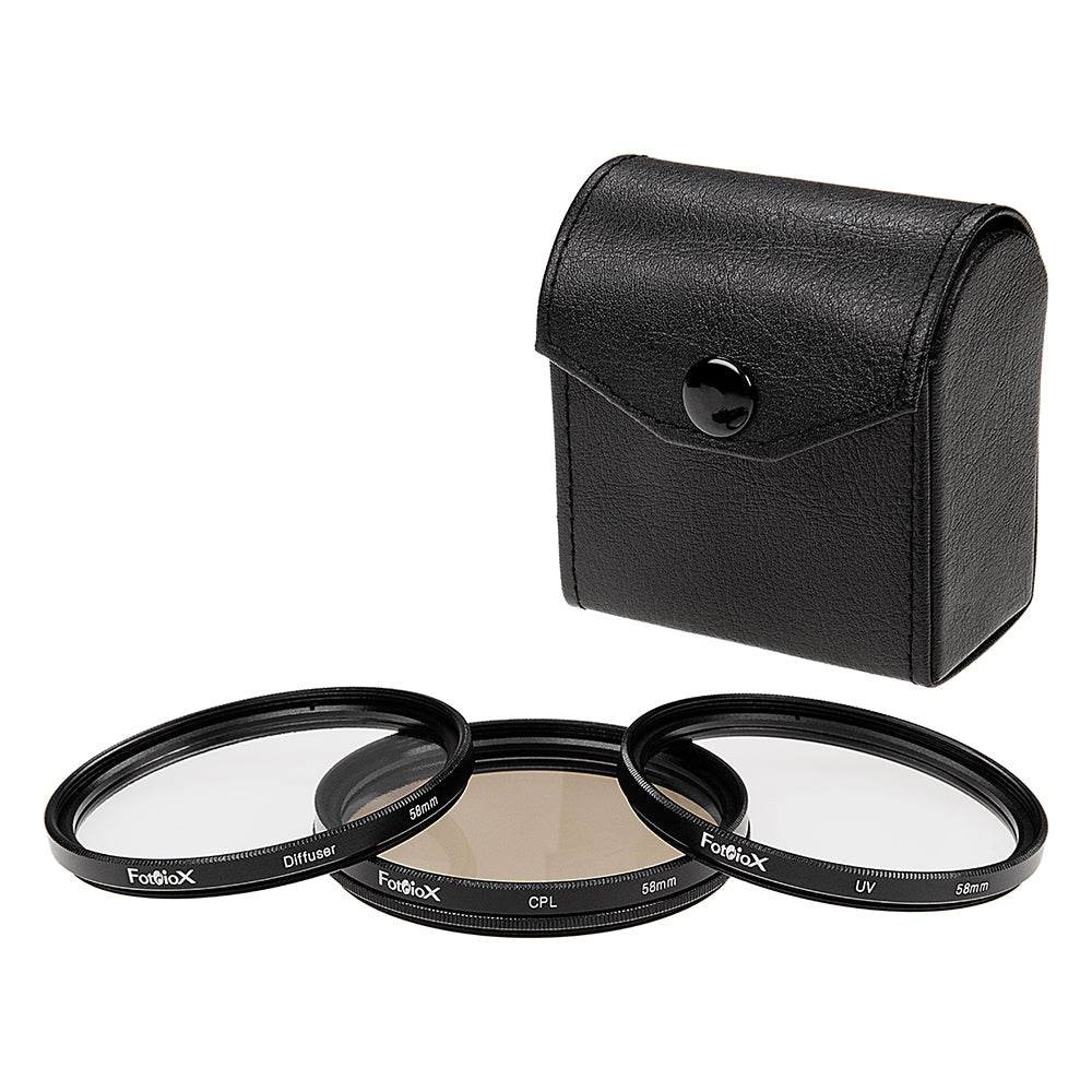 Fotodiox Filter Kit - UV, Circular Polarizer & Soft Diffusion Filters for Camera Lenses