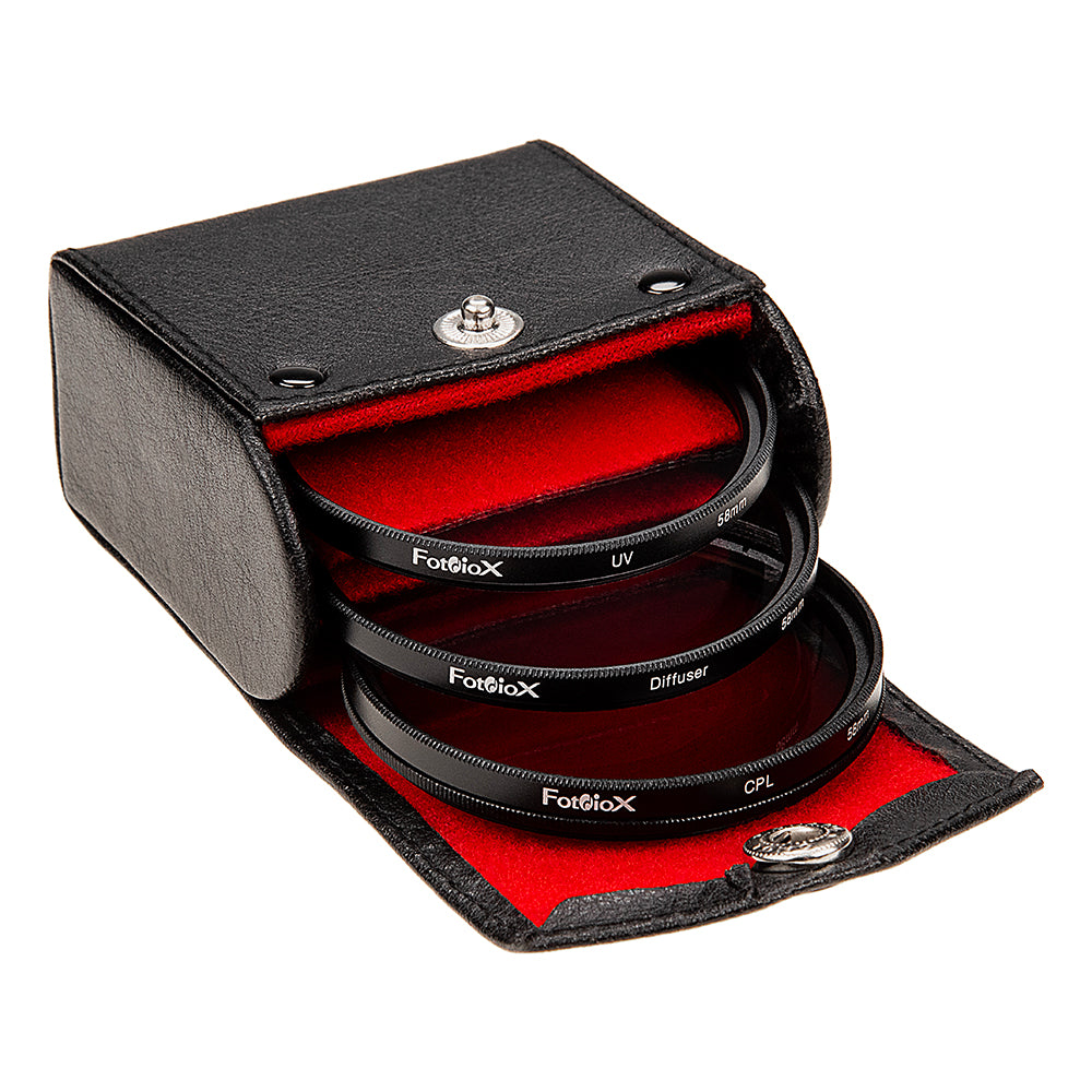 Fotodiox Filter Kit - UV, Circular Polarizer & Soft Diffusion Filters for Camera Lenses