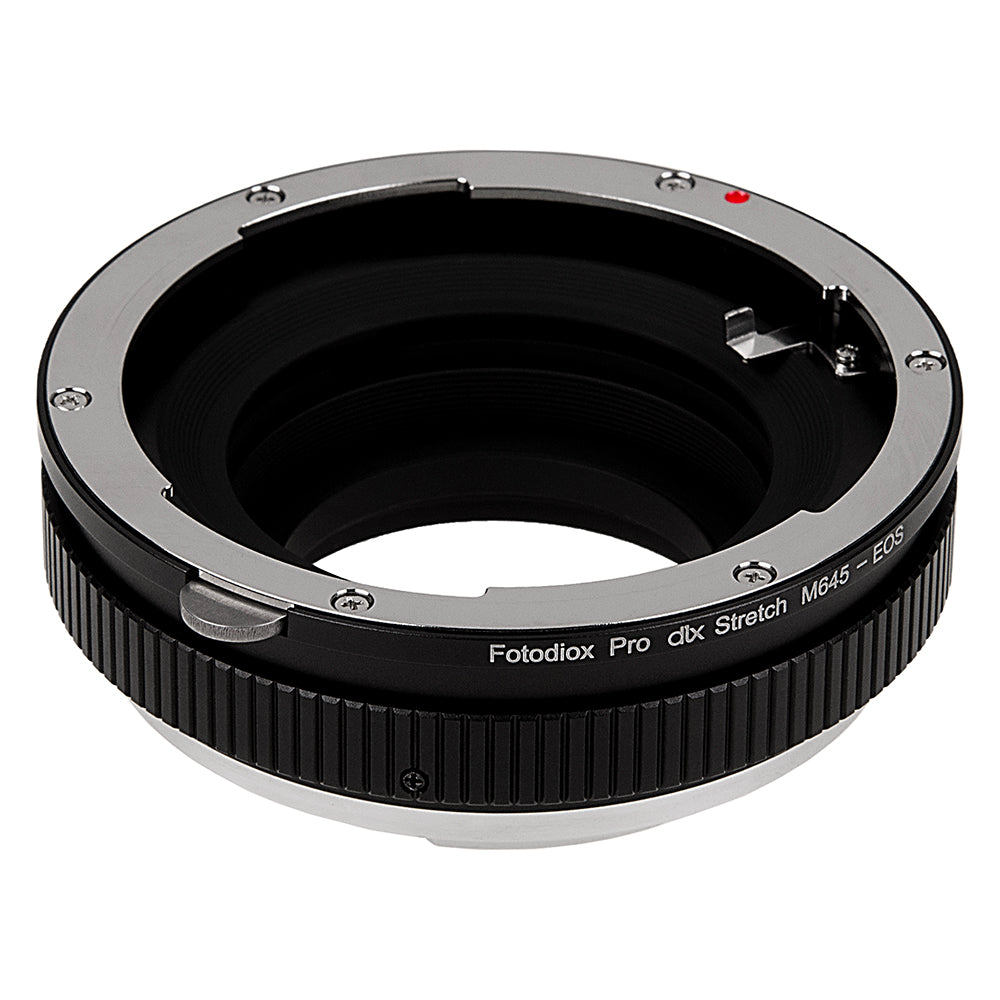 Fotodiox DLX Stretch Lens Adapter - Compatible with Mamiya 645 (M645) Mount Lens to Canon EOS (EF, EF-S) Mount D/SLR Cameras with Macro Focusing Helicoid and Magnetic Drop-In Filters