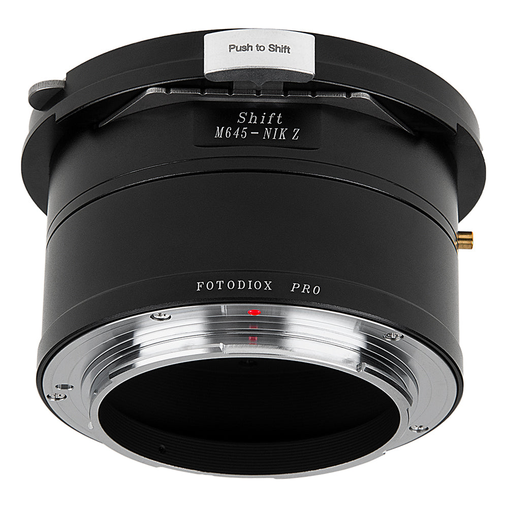 Fotodiox Pro Lens Mount Shift Adapter - Compatible With Mamiya 645 (M645) Mount Lens to Nikon Z-Mount Mirrorless Camera Body