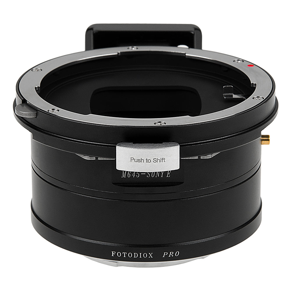 Fotodiox Pro Lens Mount Shift Adapter - Compatible With Mamiya 645 (M645) Mount Lens to Sony Alpha E-Mount Mirrorless Camera Body