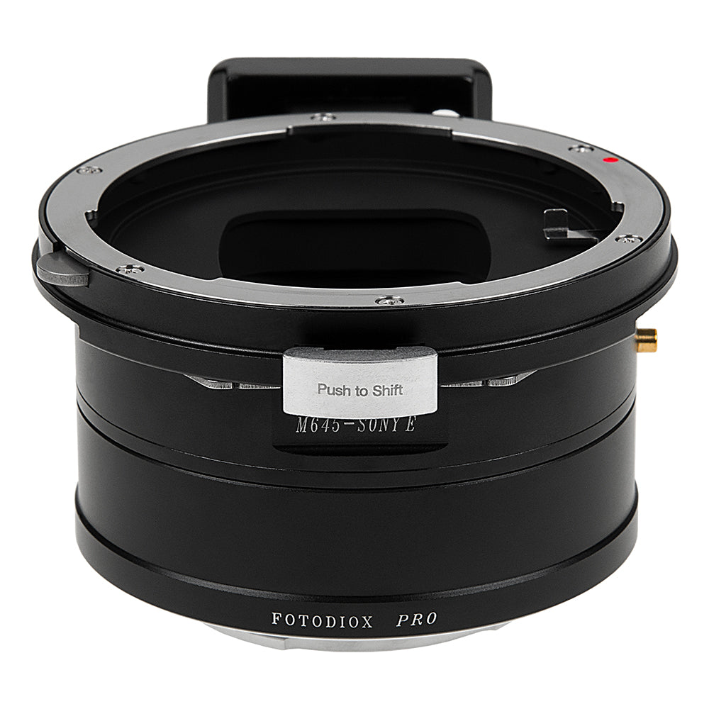 Shift Lens Adapter - Mamiya 645 (M645) Lens to Sony E-Mount Camera