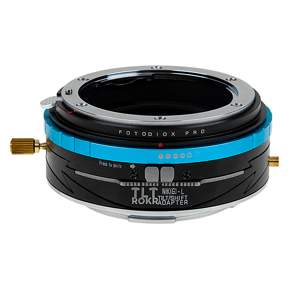 Fotodiox Pro TLT ROKR - Tilt / Shift Lens Mount Adapter Compatible with Nikon F Mount G-Type D/SLR Lenses to Leica L-Mount Alliance Mirrorless Camera Body