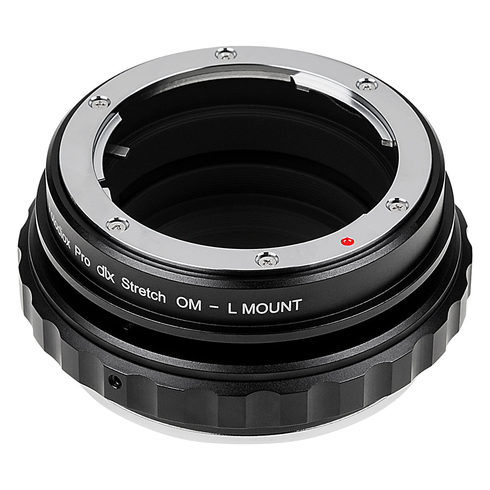 Fotodiox DLX Stretch Lens Adapter - Compatible with Olympus Zuiko OM Mount Lens to L-Mount Alliance Mirrorless Cameras with Macro Focusing Helicoid and Magnetic Drop-In Filters