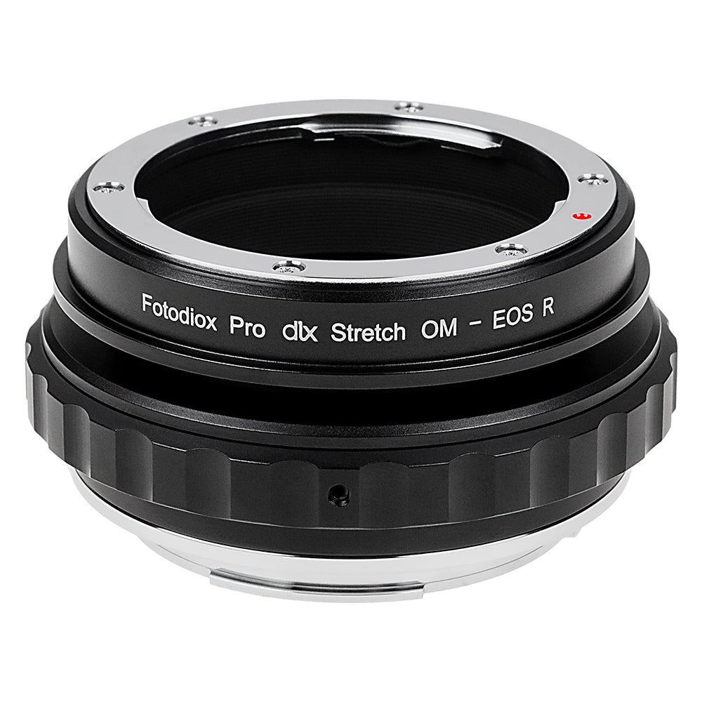 Fotodiox DLX Stretch Lens Adapter - Compatible with Olympus Zuiko OM Mount Lens to Canon RF Mount Mirrorless Cameras with Macro Focusing Helicoid and Magnetic Drop-In Filters