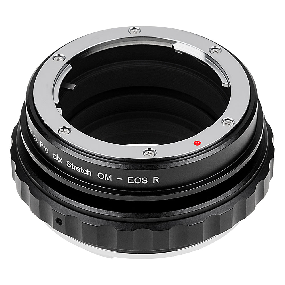 Fotodiox DLX Stretch Lens Adapter - Compatible with Olympus Zuiko OM Mount Lens to Canon RF Mount Mirrorless Cameras with Macro Focusing Helicoid and Magnetic Drop-In Filters