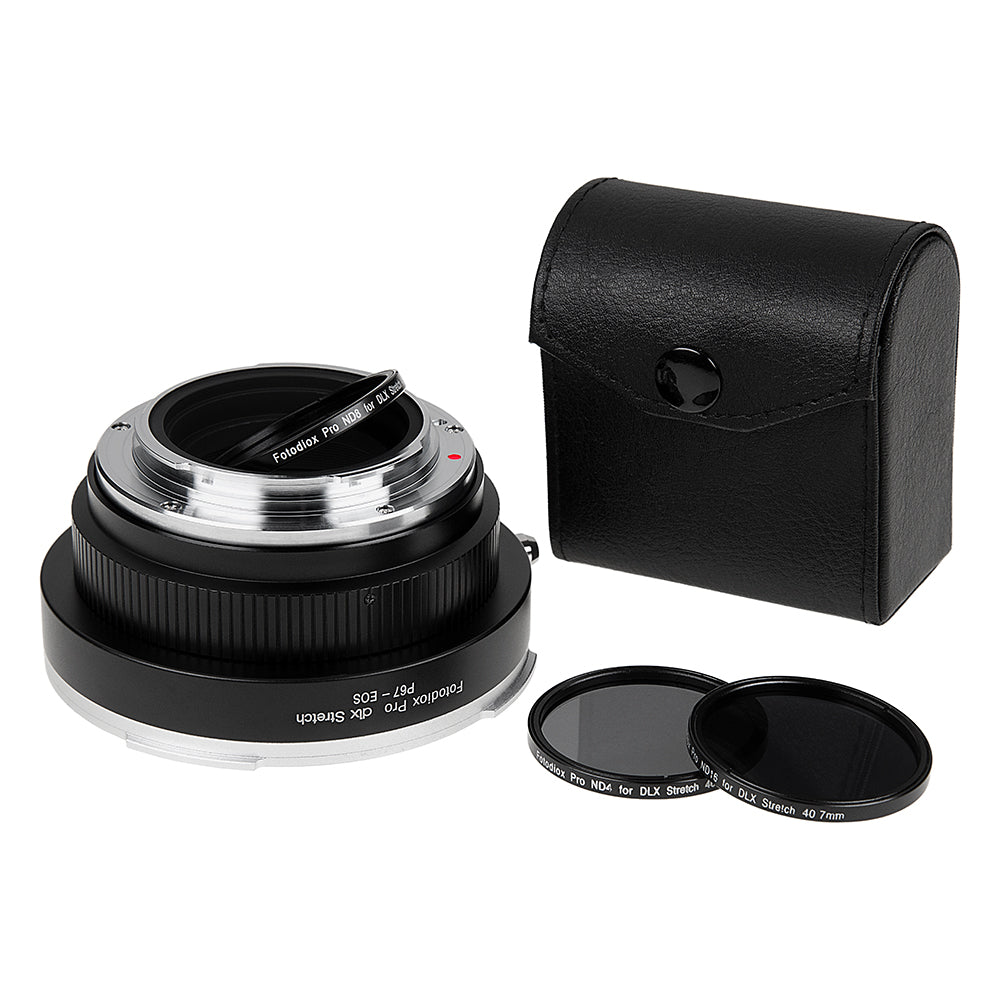Fotodiox DLX Stretch Lens Mount Adapter - Compatible With Pentax 6x7 (P67) Mount Lens to Canon EOS (EF, EF-S) Mount D/SLR Camera Body with Macro Focusing Helicoid and Magnetic Drop-In Filters