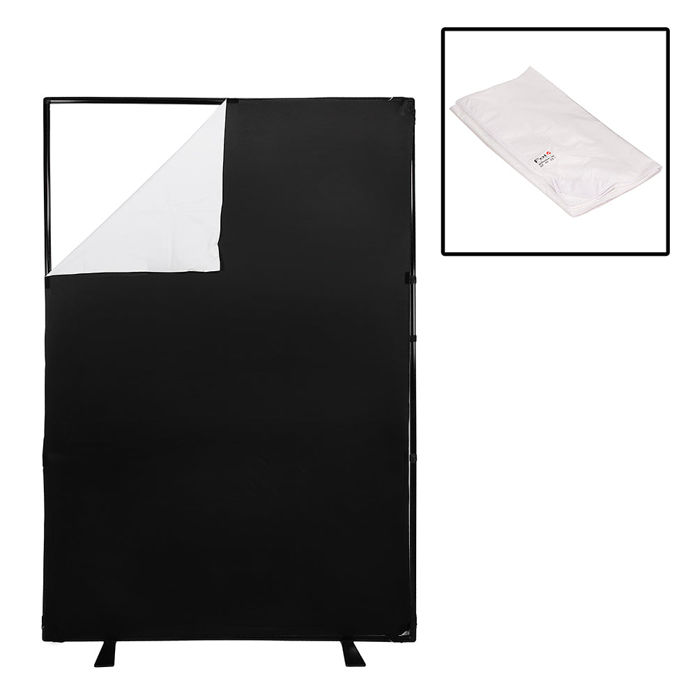 Complete Portable Background Kit w/ Bag - Black / White **Free Bonus Diffusion Panel!**