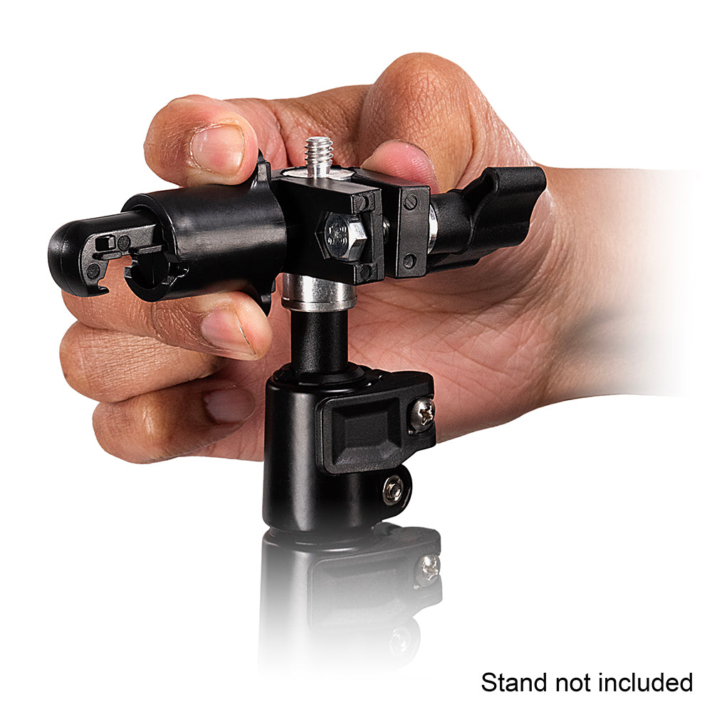 Fotodiox Collapsible Background Stand Clamp Attachment - Clamp for Standard 5/8" Light Stand Studs