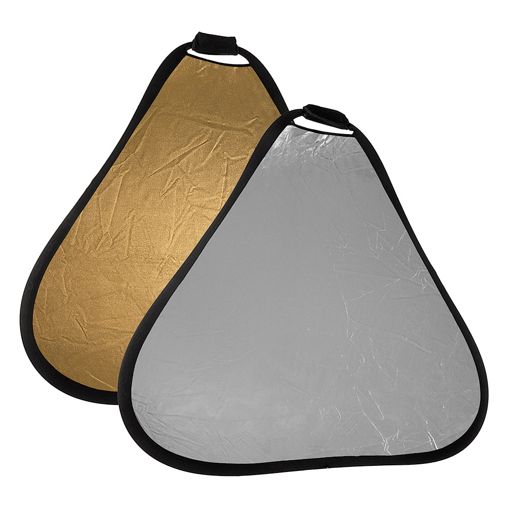 Fotodiox 2-in-1 Collapsible Teardrop Reflector Disc - Silver / Gold - 3 Size Options