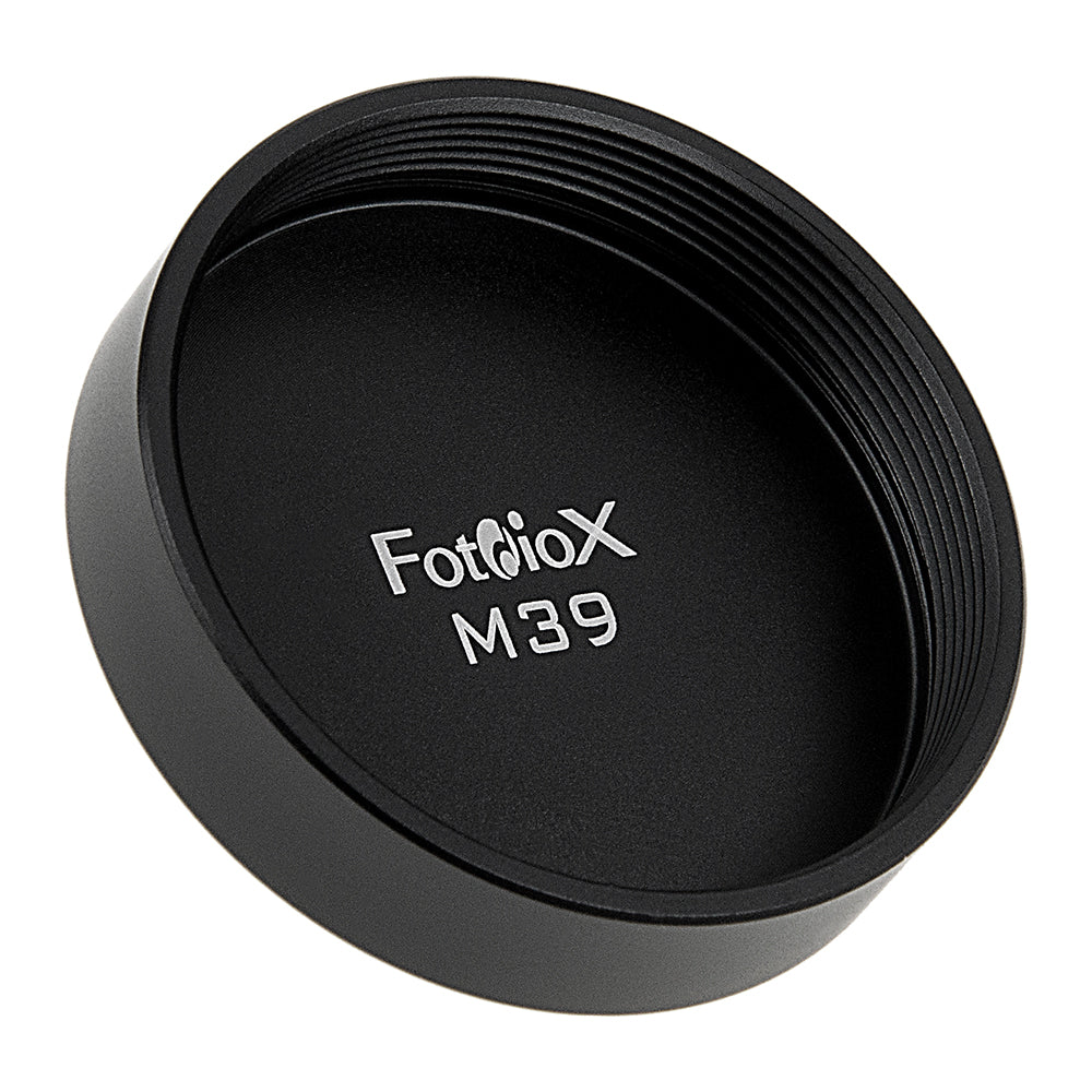 Fotodiox M39/L39 Metal Rear Lens Cap - Black Protective Rear Cap for 39mm Thread Screw Mount Camera Lenses