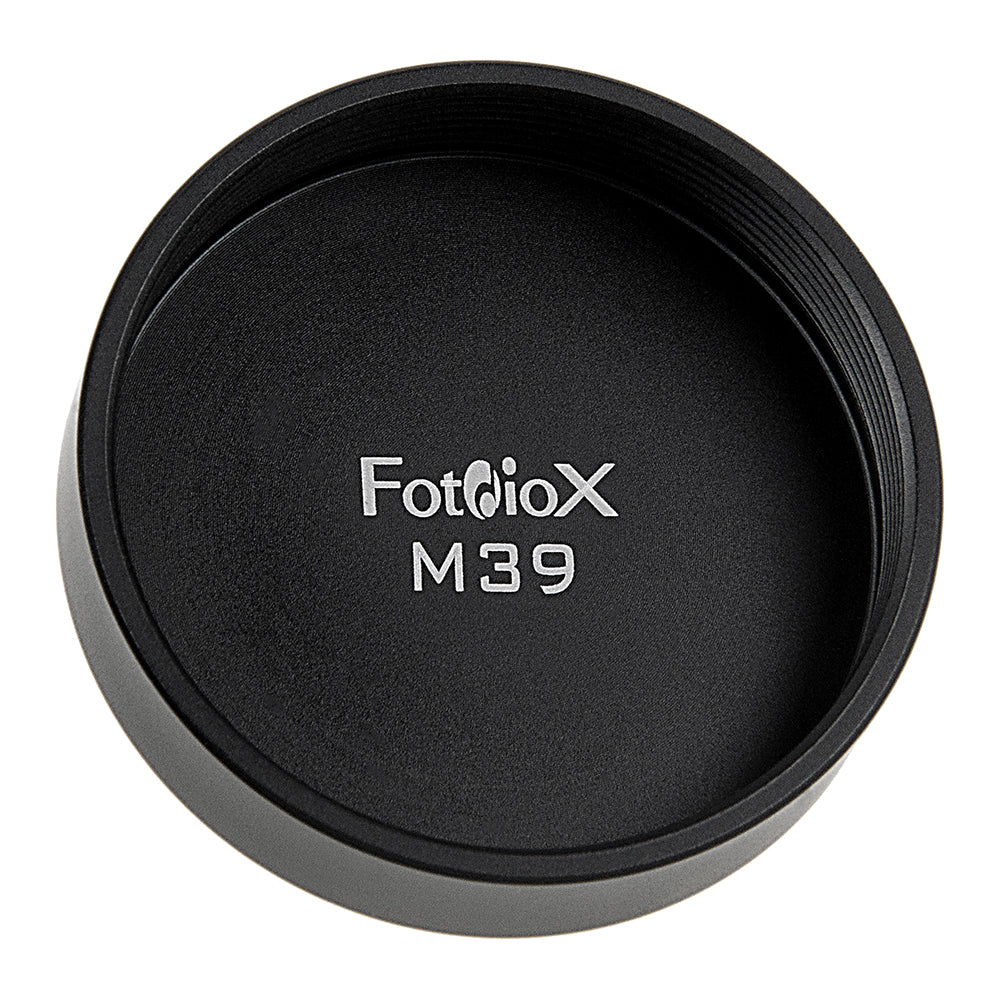 Fotodiox M39/L39 Metal Rear Lens Cap - Black Protective Rear Cap for 39mm Thread Screw Mount Camera Lenses