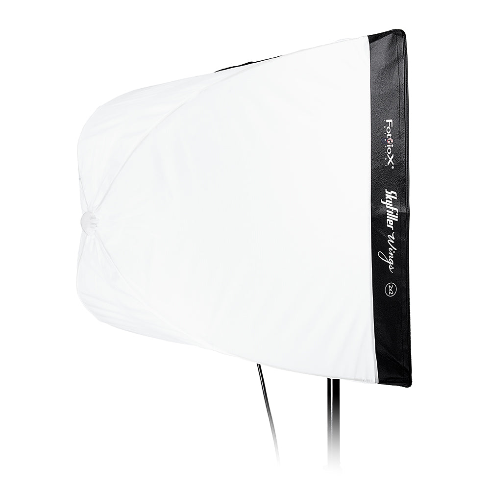 SkyFiller Wings 2x2 200w Bi-Color - Folding LED Panel Lighting w/ Flat Softbox and Grid, Includes Upgraded Domed Softbox & Compact 5'6" Light Stand (while supplies last!)