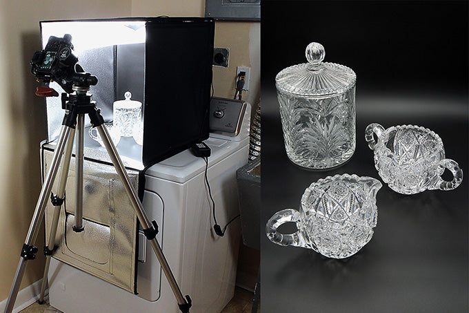 Fotodiox Pro LED Studio-in-a-Box for Table Top Photography - Light Tent w/ Integrated Dimmable LED Lights (Includes Four Background Colors)