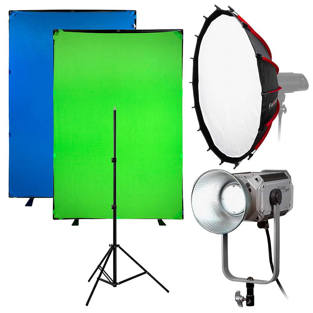 Fotodiox Pro Warrior 300XR Weather Resistant, Bicolor LED Light Kit - High-Intensity 400W Tungsten to Daylight Color (2700-6500k) LED Light for Still and Video