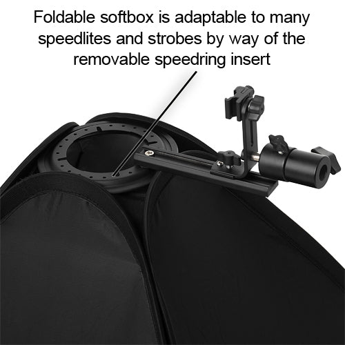 Fotodiox Pro Foldable Softbox with Flash / Speedlight Bracket for Speedlights