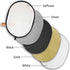Fotodiox 36x48" 5-in-1 Reflector Pro, Premium Grade Collapsible Disc, Soft Silver/Gold/Black/White/Diffuser