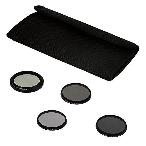 Fotodiox Four (4) Piece Filter Kit for DJI Inspire 1 Drone - ND4, ND8, ND16 & CPL Filters f/ Zenmuse X3 Camera