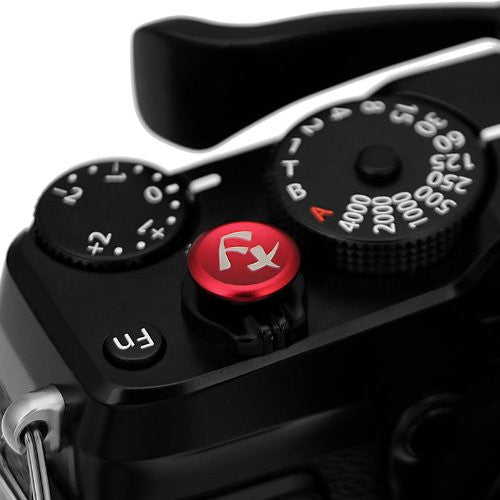 Fotodiox Soft Shutter Release Button - Anodized Aluminum 12mm Concave Button for Cameras with Shutter Button Screw Hole