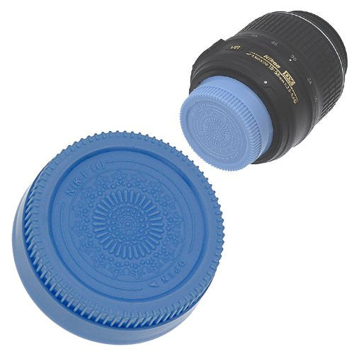 Fotodiox Designer Blue Rear Lens Cap for All Nikon / Nikkor F Lenses(fits F, non-AI, AI, AIS, AF, AFD, AFS, G, DX, FX Lenses)
