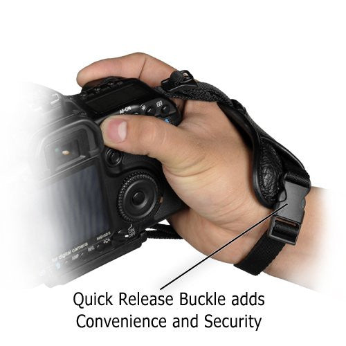 Fotodiox Genuine Leather Ultra Hand Strap, Handstrap Camera Grip fits w/ or  w/o battery grip