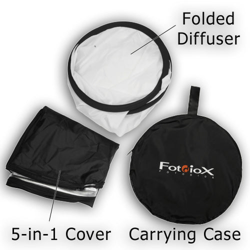 35x47 Light Reflector for Photography 5-in-1 Photo Collapsible  Photography Reflector Large Oval Portable Collapsible Lighting Reflectors  Photography