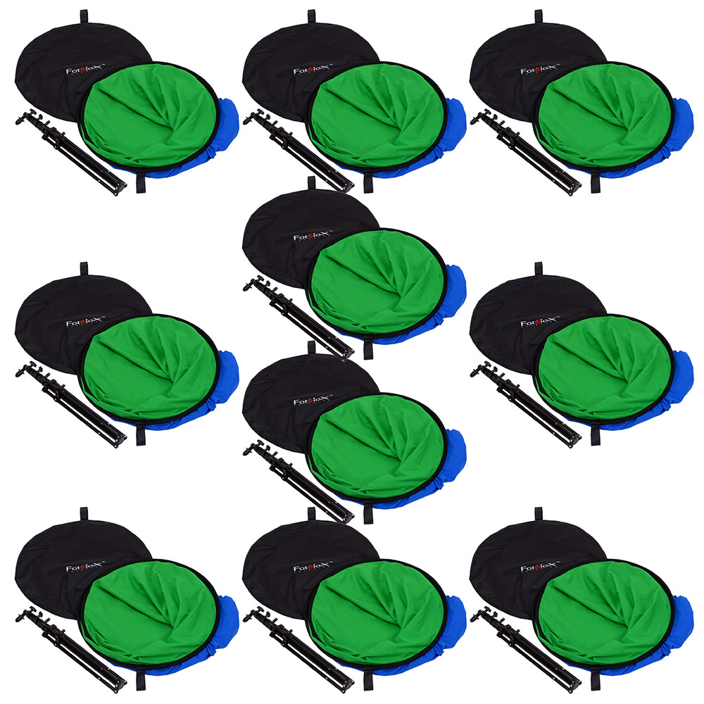 Fotodiox Collapsible 5x7ft Portable Chromakey Blue/Green Muslin Background