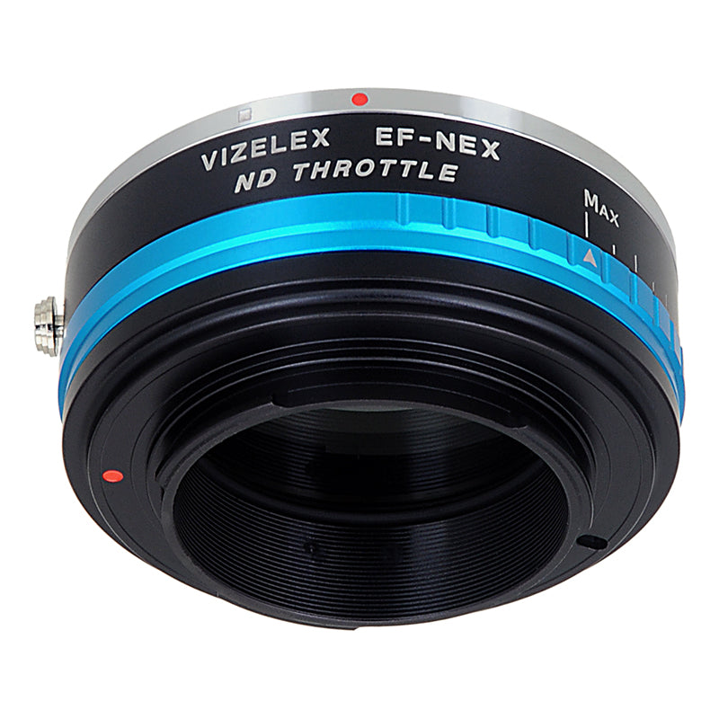 Vizelex ND Throttle Lens Mount Double Adapter - Contax/Yashica (CY) SLR Lens to Sony Alpha E-Mount Mirrorless Camera Body with Built-In Variable ND Filter (2 to 8 Stops)