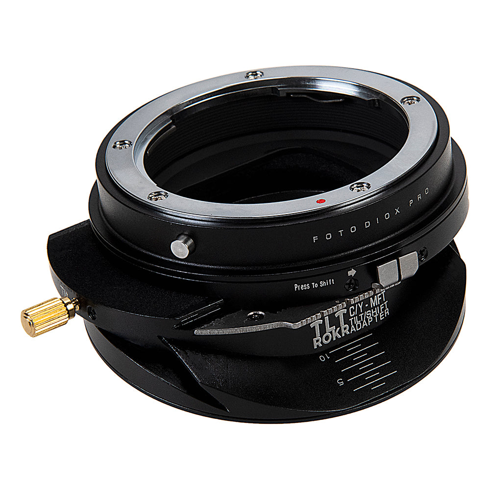 Fotodiox Pro TLT ROKR - Tilt / Shift Lens Mount Adapter Compatible with Contax/Yashica (CY) SLR Lenses to Micro Four Thirds (MFT, M4/3) Mount Mirrorless Camera Body