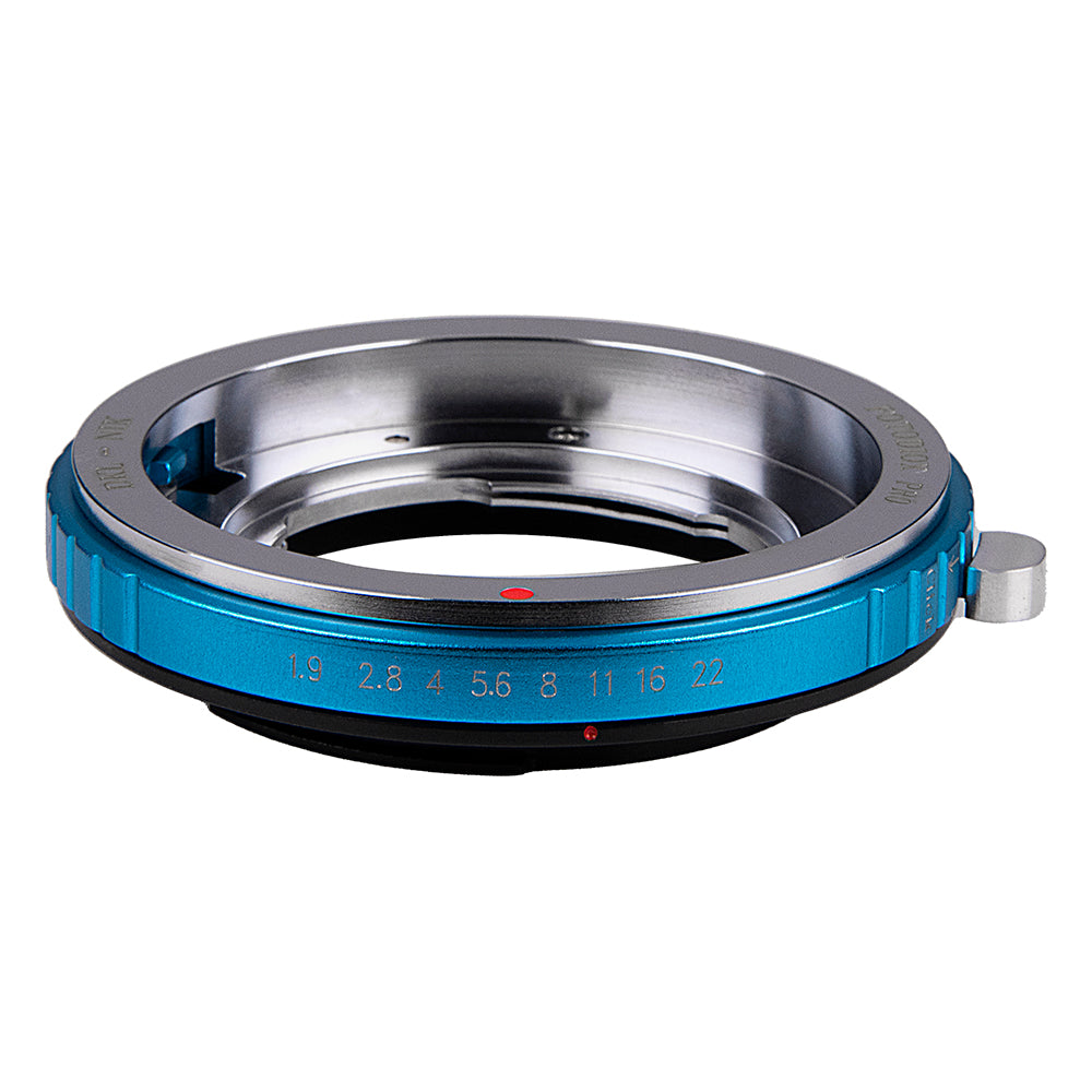Fotodiox Pro Lens Mount Adapter - Deckel-Bayonett (Deckel Bayonet, DKL) Mount SLR Lens to Nikon F Mount SLR Camera Body with Selectable Clicked / Declicked Aperture Control
