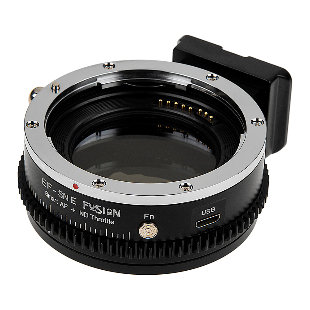 Fusion Cine ND Throttle Smart AF Lens Adapter - Compatible with Canon EOS EF (NOT EF-S) Lenses to Sony E-Mount Cameras - Auto Functions, USB Upgradable, Built-In Variable ND Filter & Lens Calibration