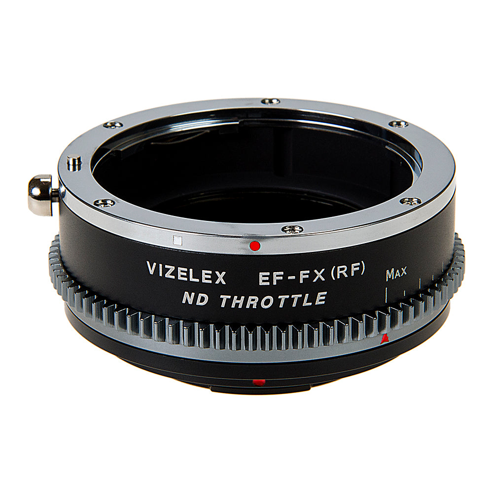 Vizelex Cine ND Throttle Lens Mount Adapter - Canon EOS (EF / EF-S) D/SLR Lens to Fujifilm Fuji X-Series Mirrorless Camera Body with Built-In Variable ND Filter (2 to 8 Stops)