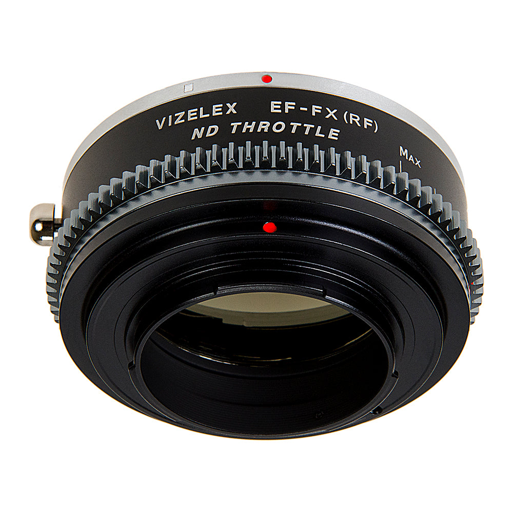 Vizelex Cine ND Throttle Lens Mount Adapter - Canon EOS (EF / EF-S) D/SLR Lens to Fujifilm Fuji X-Series Mirrorless Camera Body with Built-In Variable ND Filter (2 to 8 Stops)