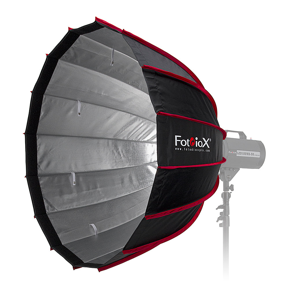 Fotodiox EZ-Pro DLX Parabolic Softbox with Photogenic Speedring - Quick Collapsible Softbox with Silver Reflective Interior with Double Diffusion