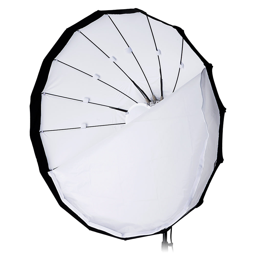 Pro Studio Solutions EZ-Pro Beauty Dish and Softbox Combination with Balcar Speedring for Balcar, Alien Bees, Einstein, White Lightning and Flashpoint I Stobes - Quick Collapsible, Soft White Interior, with Double Diffusion Panels
