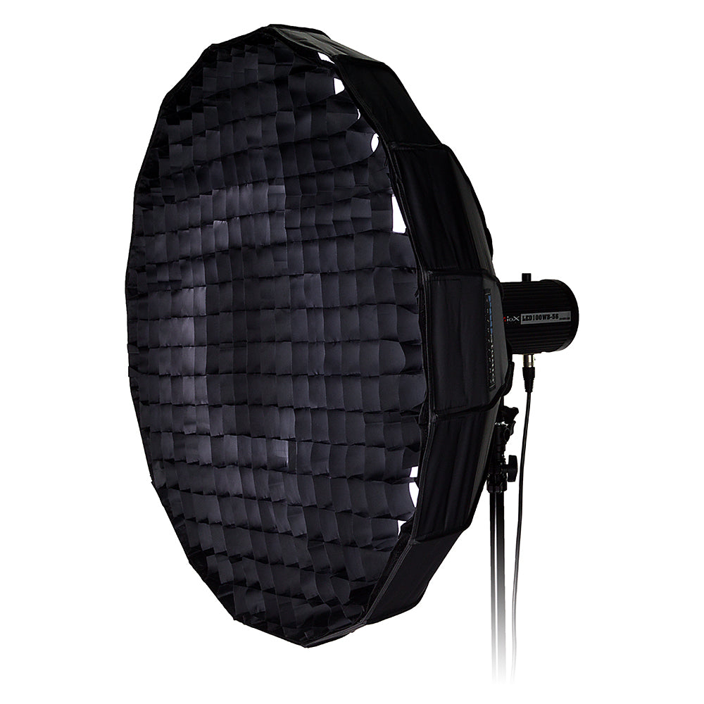 Pro Studio Solutions EZ-Pro Beauty Dish and Softbox Combination with Comet, Dynalite, and Compatible - Quick Collapsible, Soft White Interior, with Double Diffusion Panels