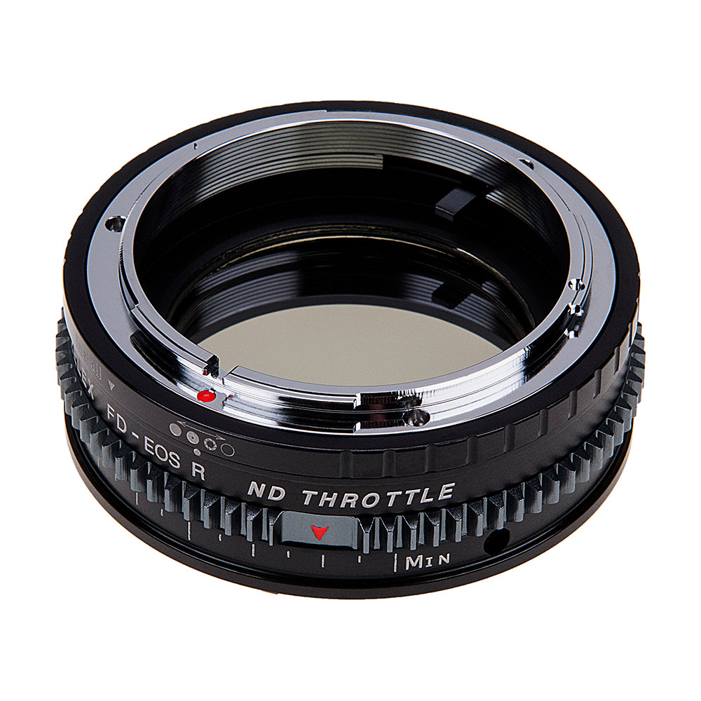 Vizelex Cine ND Throttle Lens Mount Adapter - Compatible with Canon FD & FL 35mm SLR lenses to Canon RF Mount Mirrorless Cameras with Built-In Variable ND Filter (2 to 8 Stops) from Fotodiox Pro