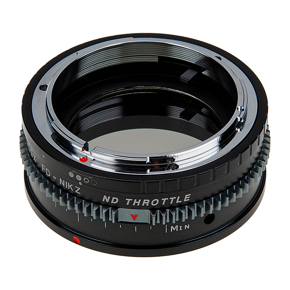 Vizelex Cine ND Throttle Lens Mount Adapter - Compatible with Canon FD & FL 35mm SLR lenses to Nikon Z-Mount Mirrorless Cameras with Built-In Variable ND Filter (2 to 8 Stops) from Fotodiox Pro