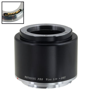 Fotodiox Pro Lens Mount Adapter Compatible with L39 Leica Visoflex Screw Mount Lens to Canon EOS (EF, EF-S) Mount SLR Camera Body - with Generation v10 Focus Confirmation Chip