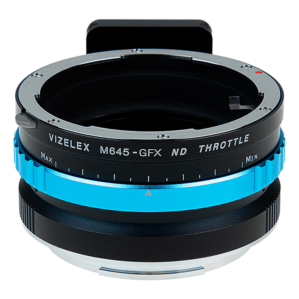 Vizelex ND Throttle Lens Mount Adapter - Compatible with Mamiya 645 (M645) Mount Lenses to Fujifilm G-Mount Mirrorless Digital Camera with Built-In Variable ND Filter (2 to 8 Stops)