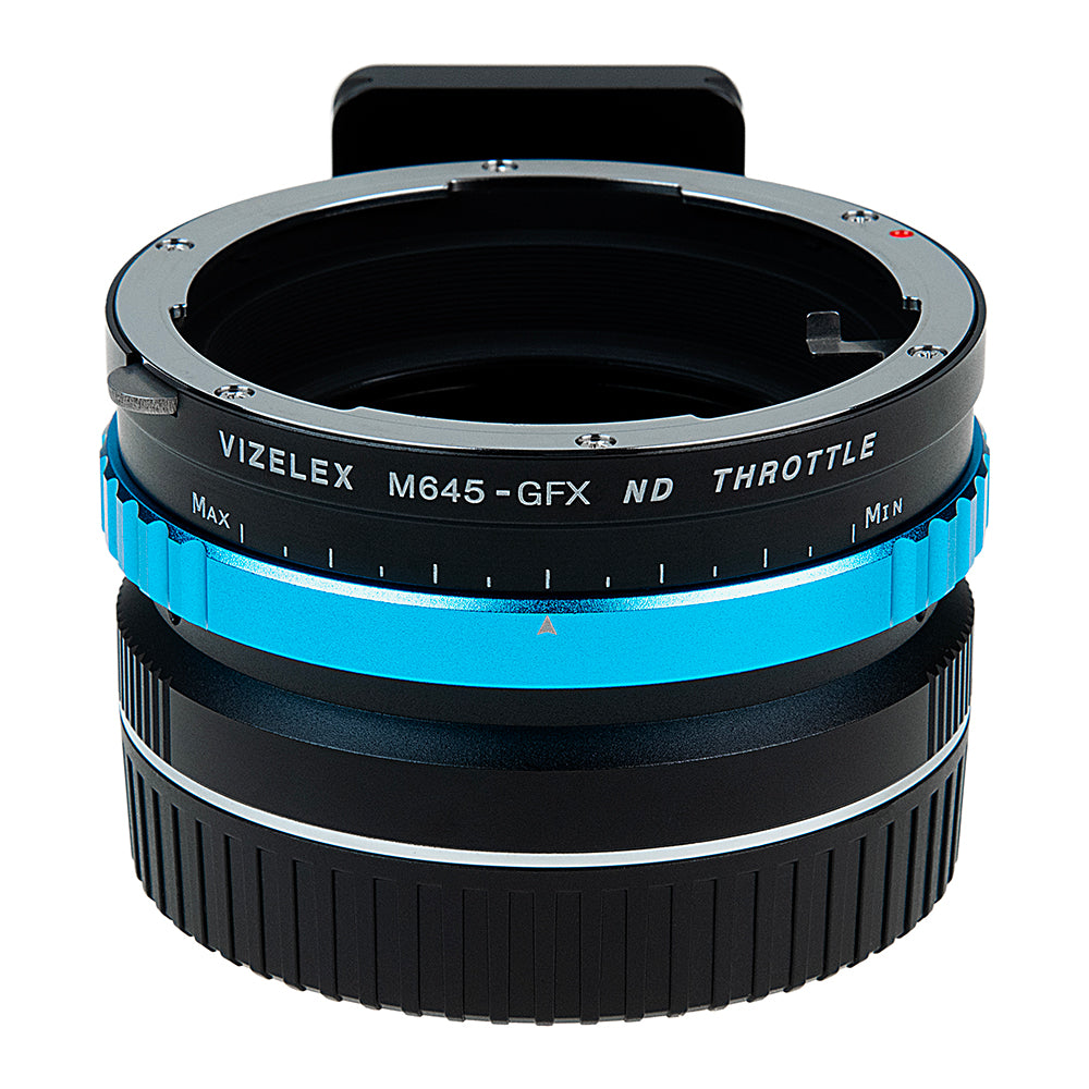 Vizelex ND Throttle Lens Mount Adapter - Compatible with Mamiya 645 (M645) Mount Lenses to Fujifilm G-Mount Mirrorless Digital Camera with Built-In Variable ND Filter (2 to 8 Stops)